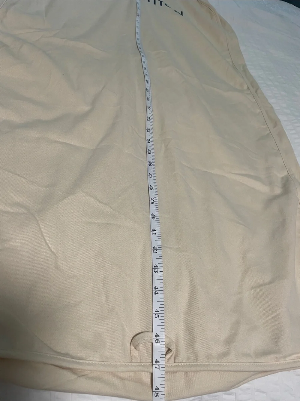 Louis Vuitton Beige Garment Bag with Black Hangers and Gold Hooks